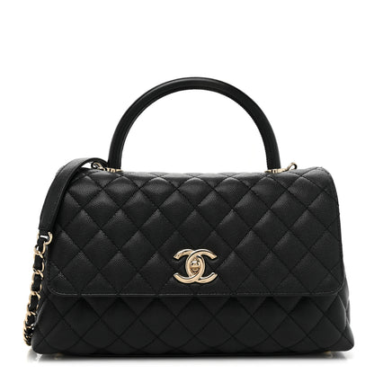 Chanel Caviar Quilted Small Coco Handle Flap Black 1 of 12