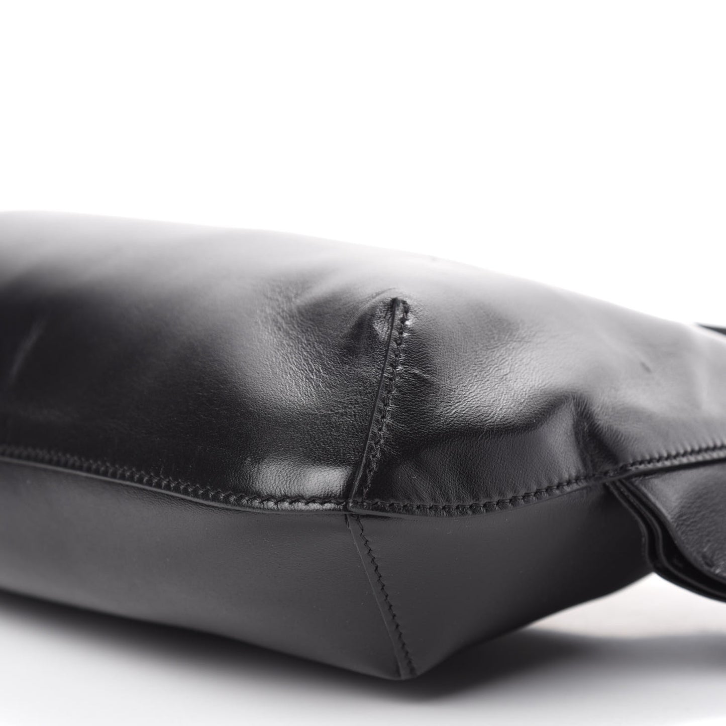 Nappa Atelier 04 Rouches Edition Small Ruffle Hobo Black