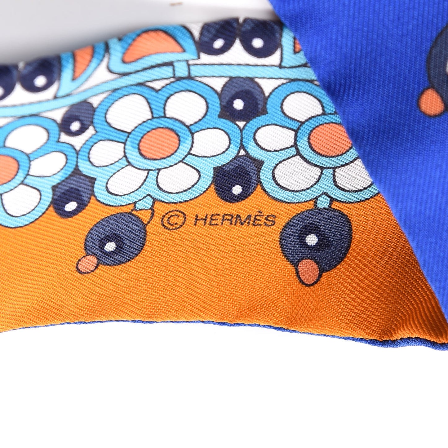 Silk Parures Des Maharajas Twilly Bleu Royal Orange Turquoise