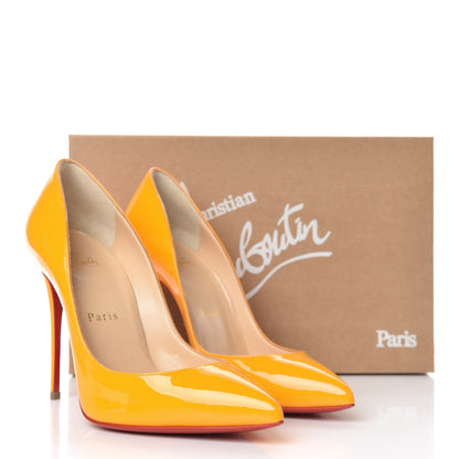 Christian Louboutin Patent Pigalle Follies 100 Pumps 37 Full Moon 9 of 9