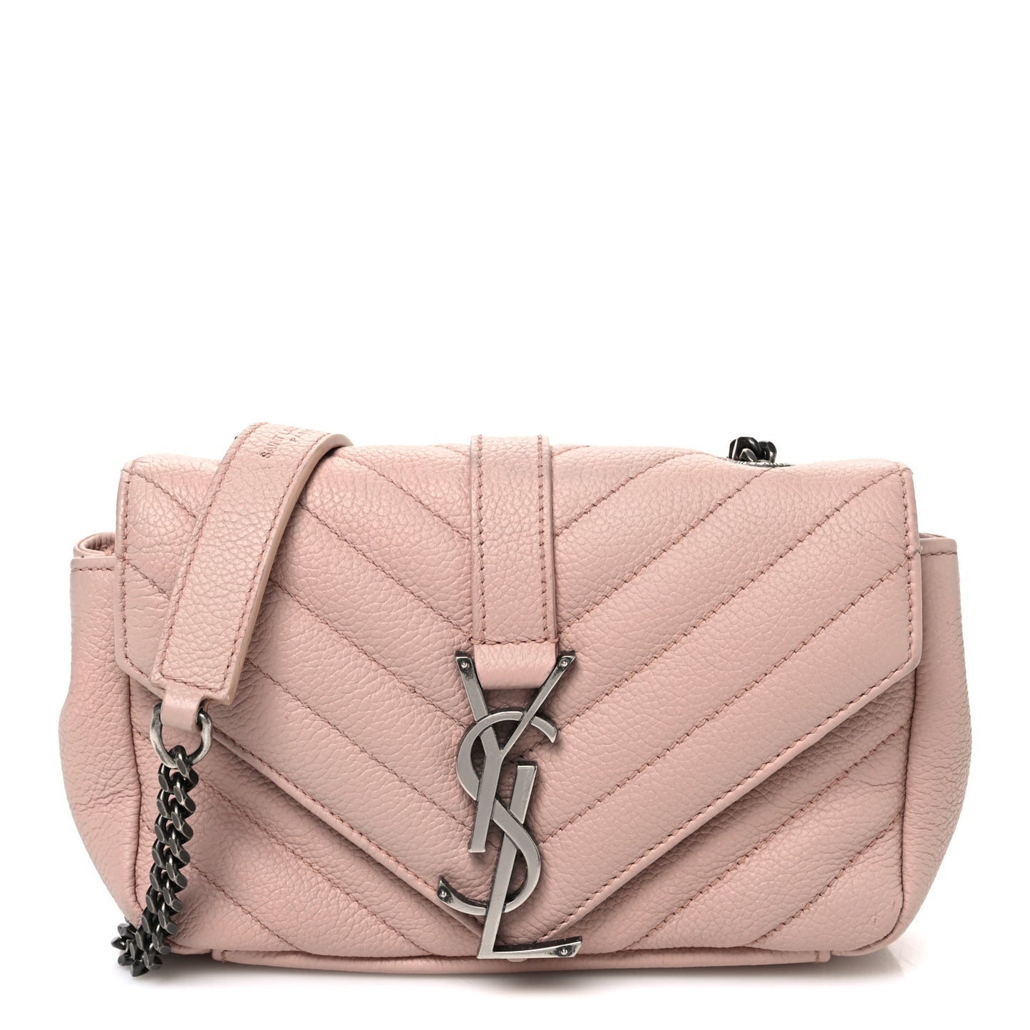 Sheepskin Matelasse Monogram Classic Baby Chain Bag Pale Pink