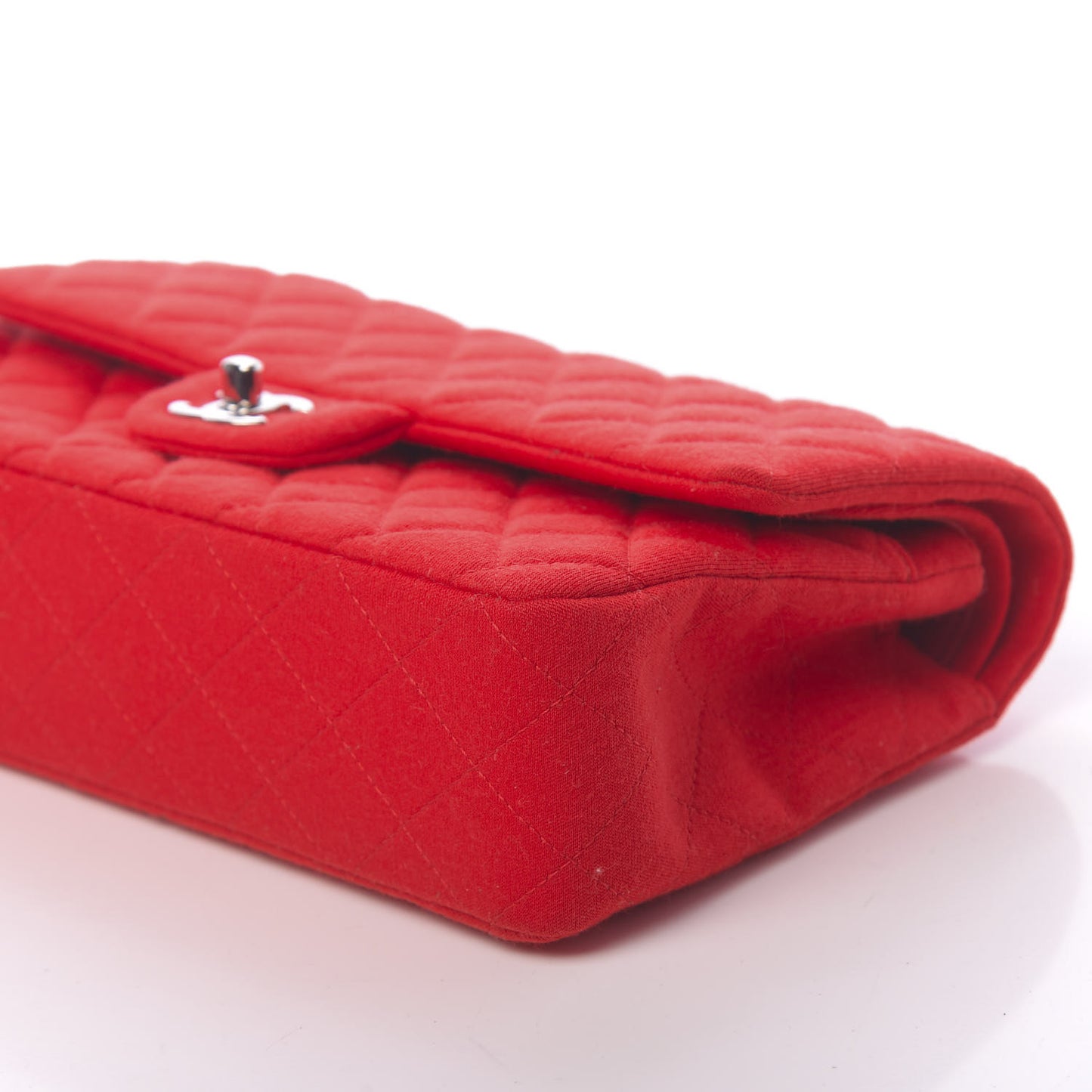 Jersey Quilted Medium Double Flap Red