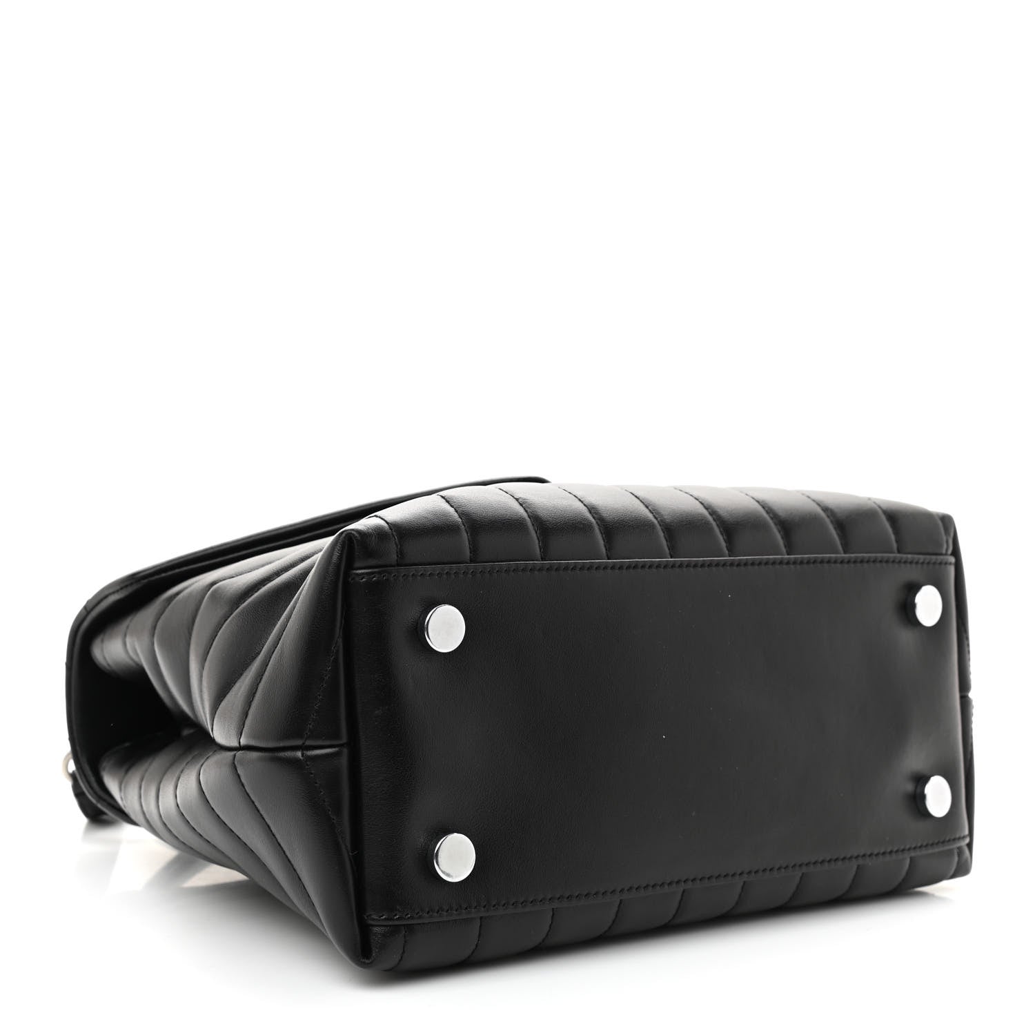 Saint Laurent Calfskin Y Quilted Monogram Medium Loulou Satchel Black 4 of 8