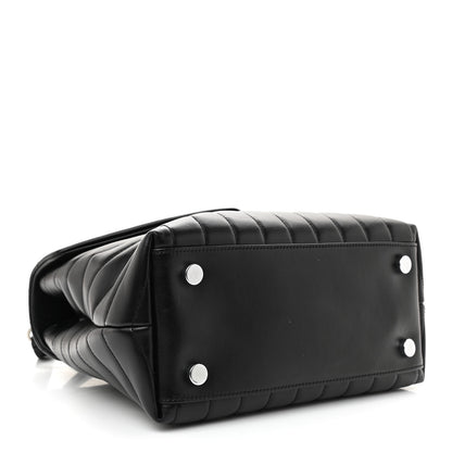 Saint Laurent Calfskin Y Quilted Monogram Medium Loulou Satchel Black 4 of 8