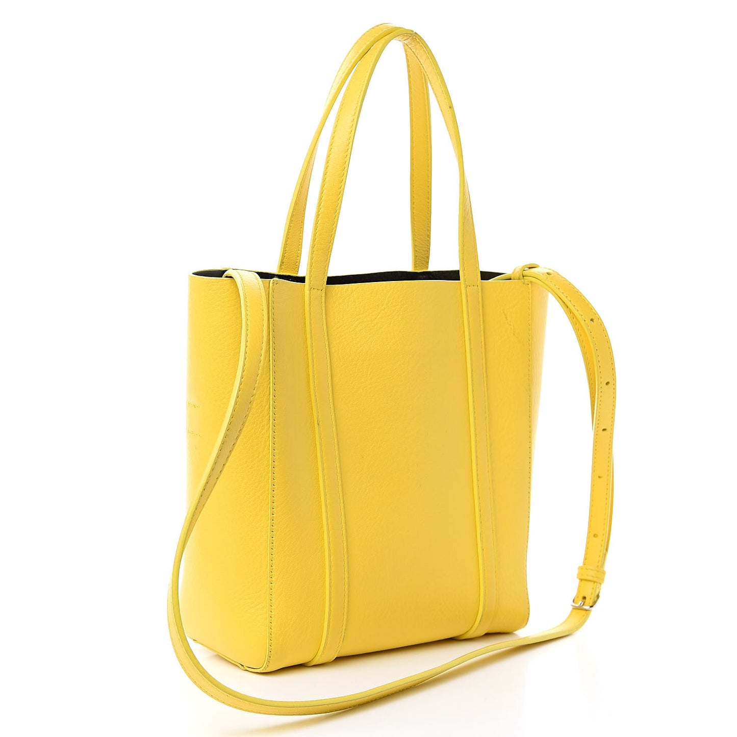 Smooth Calfskin Logo XXS Everyday Tote Jaune Soleil Black