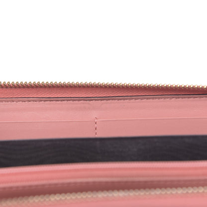 Gucci Lambskin GG Bow Zip Around Wallet Light Pink 10 of 11