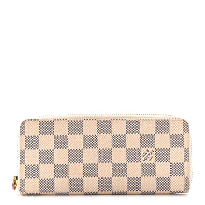 Louis Vuitton Damier Azur Clemence Wallet Rose Ballerine 1 of 5