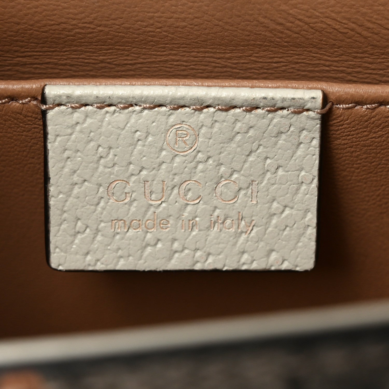 Gucci GG Supreme Monogram Berry Textured Dollar Calfskin Small Padlock Shoulder Bag Beige Ebony Light Copper Mystic White 6 of 10