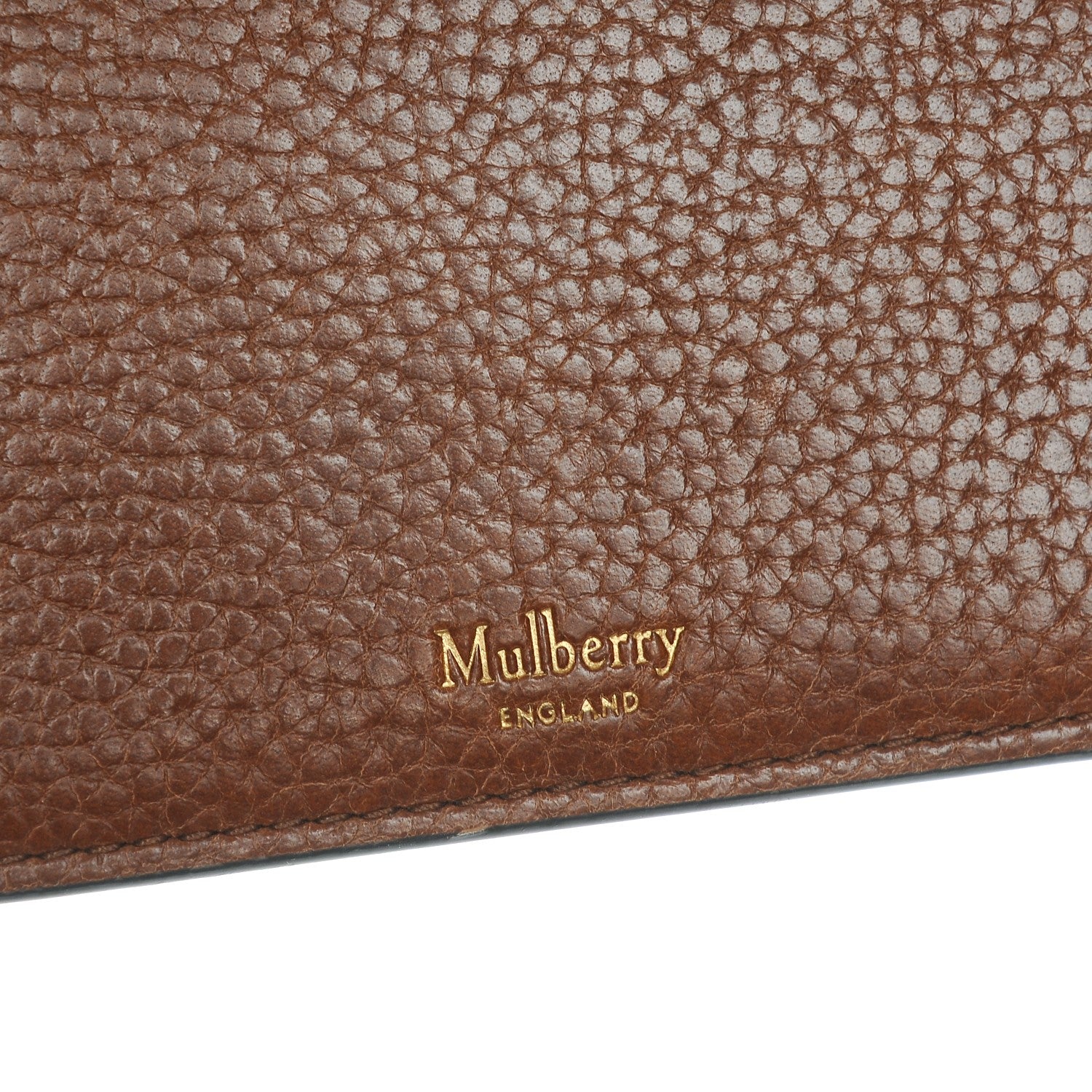 Mulberry Natural Grain Leather Small Continental French Purse Wallet Oak 9 of 10