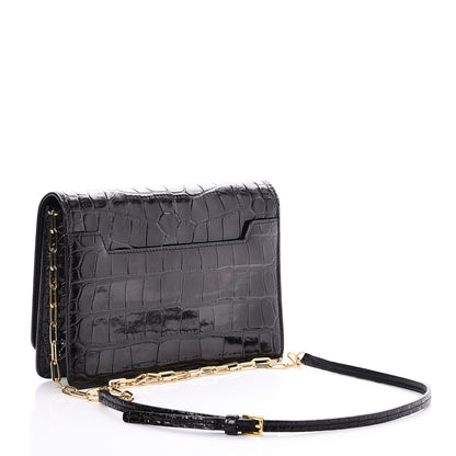 Tom Ford Alligator Natalia Chain Bag Black 3 of 8