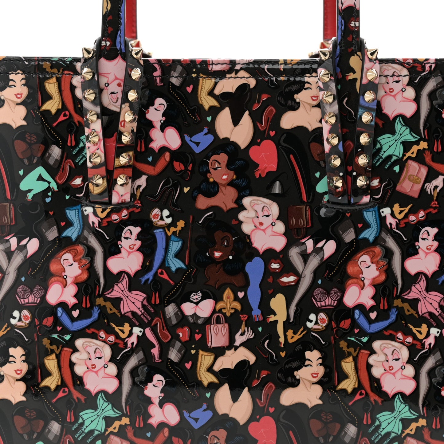 Patent Calfskin Small Dita Cabata Tote Black