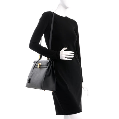 Hermes Epsom Kelly Sellier 35 Black 2 of 32