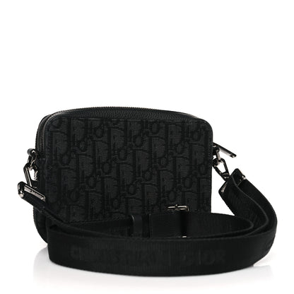 Christian Dior Oblique Zipped With Strap Pouch Black 3 of 10