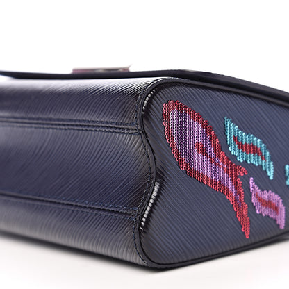 Louis Vuitton Epi Sequins Flame Twist Shoulder Bag MM Blue Nuit 7 of 8