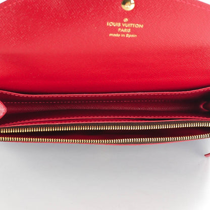Louis Vuitton Damier Ebene Caissa Wallet Cherry 5 of 7