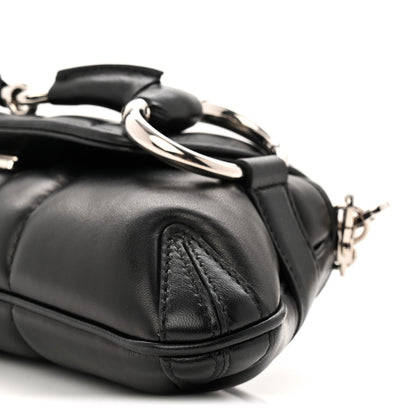 Gucci Nappa Vertical Matelasse Small Maxi Horsebit Chain Shoulder Bag Black 10 of 10