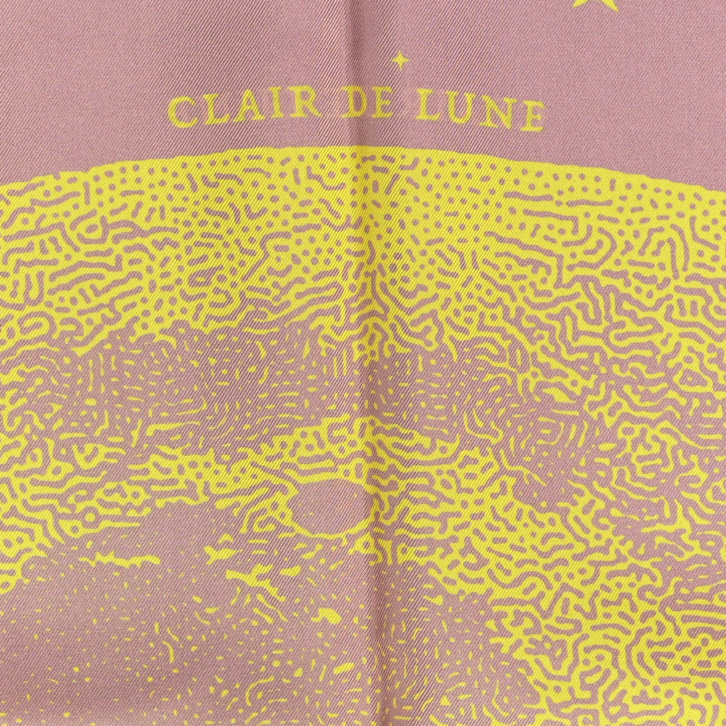 Silk Double Face Clair De Lune Scarf 90 Vieux Rose Jaune
