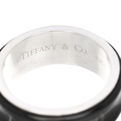 Tiffany Sterling Silver Titanium 1837 Band Ring 58 8.25 4 of 5