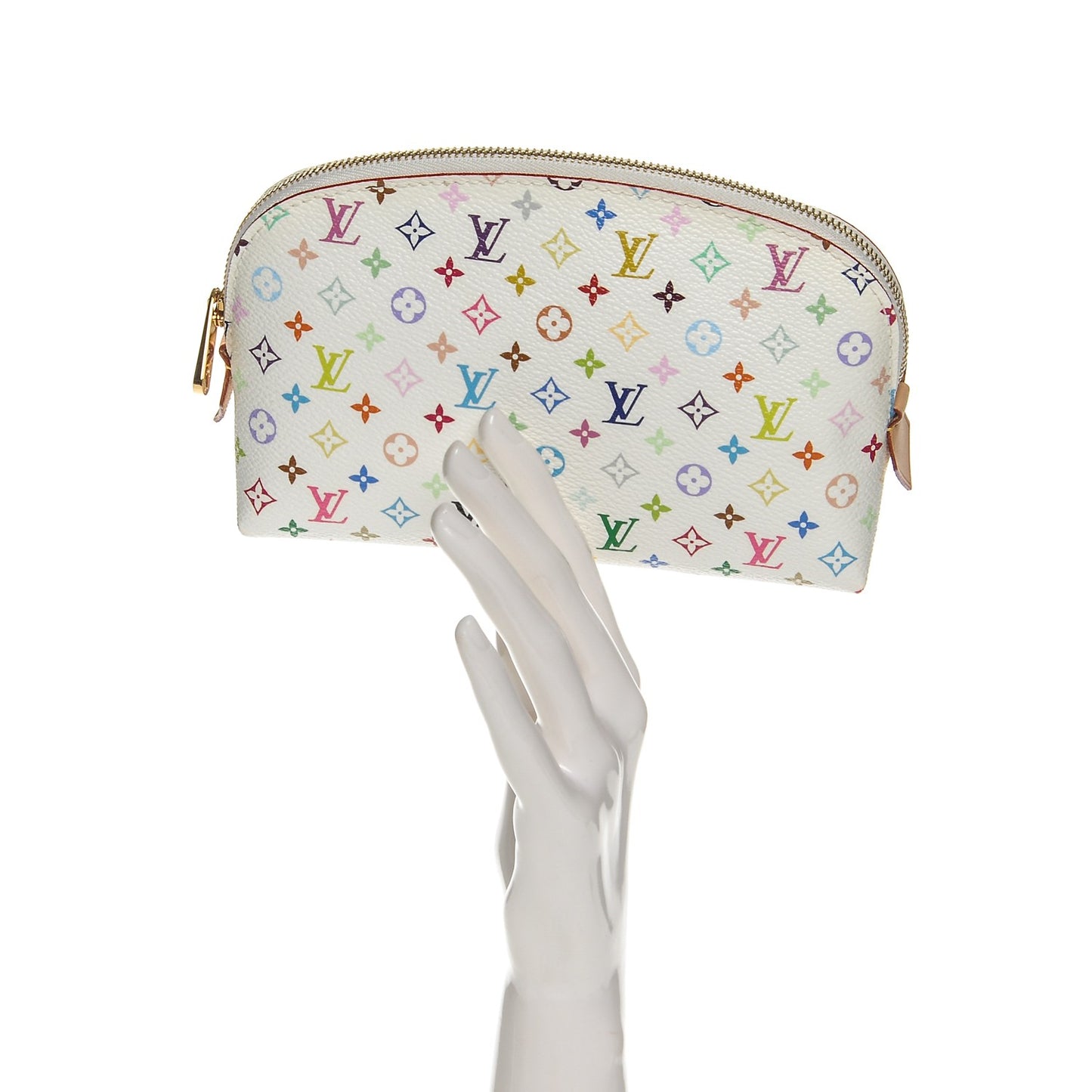 Monogram Multicolor Cosmetic Pouch White Litchi