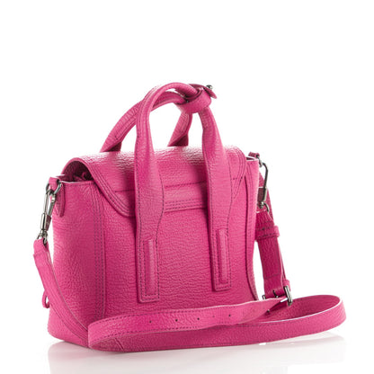 3.1 Phillip Lim 3.1 Textured Calfskin Mini Pashli Satchel Bright Fuchsia 3 of 7