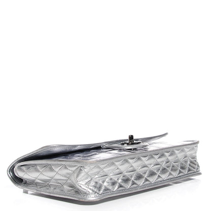 Chanel Vinyl Large Ice Cube Flap Silver 4 of 7