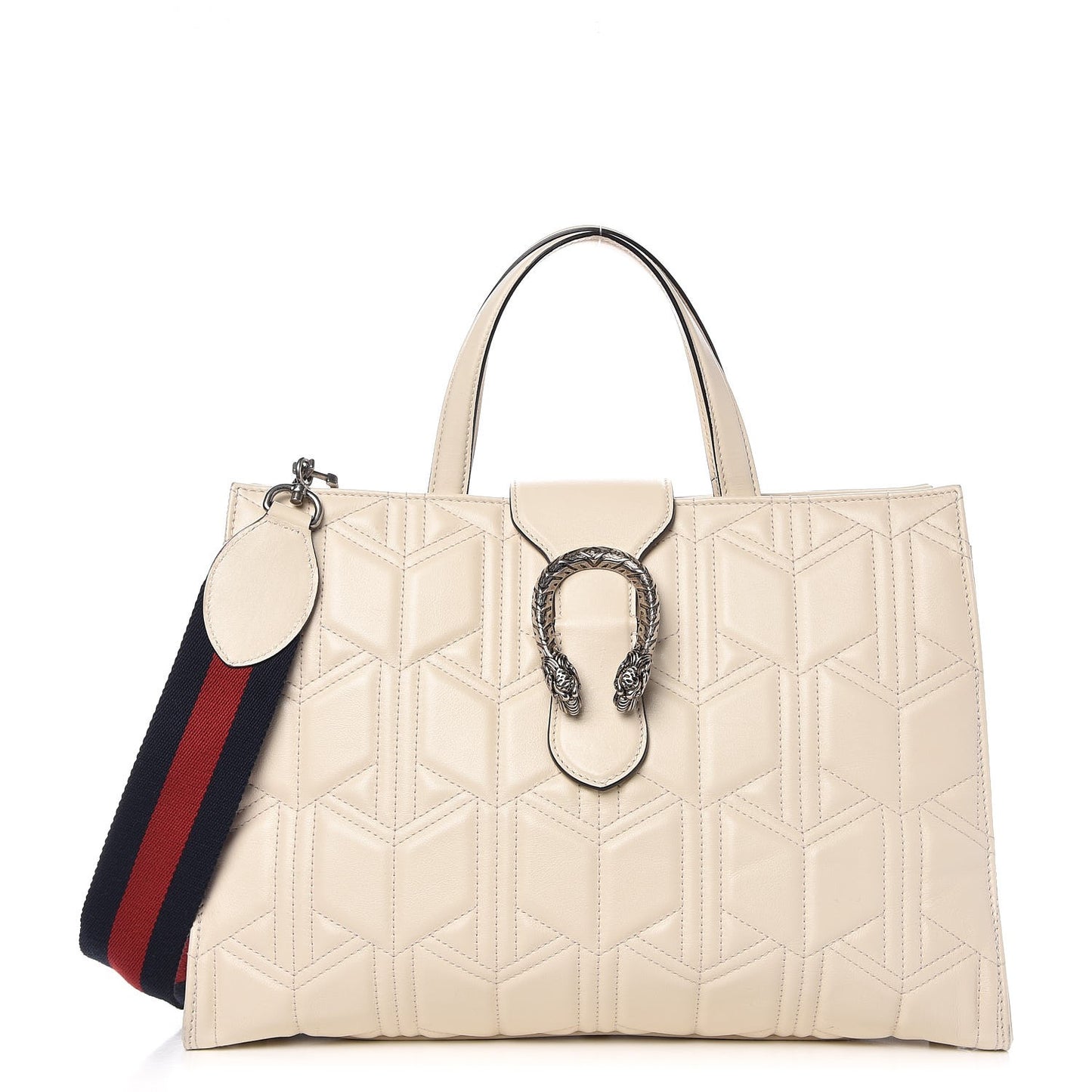Cafskin Web Quilted Large Dionysus Tote Bag White