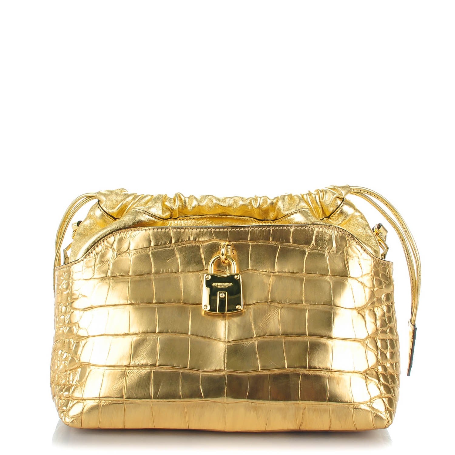 Burberry Alligator Little Crush Metallic Gold 1 of 10