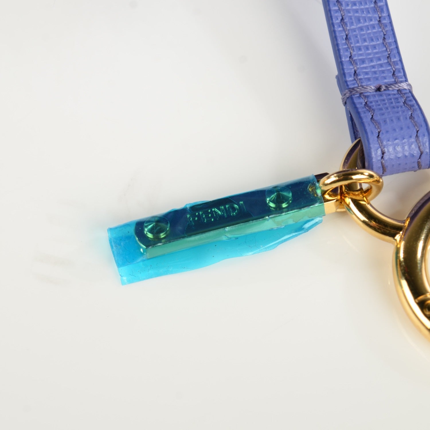 Fendi Fox Fur Vitello Elite Pom Pom Bag Charm Viola Cassis 5 of 7