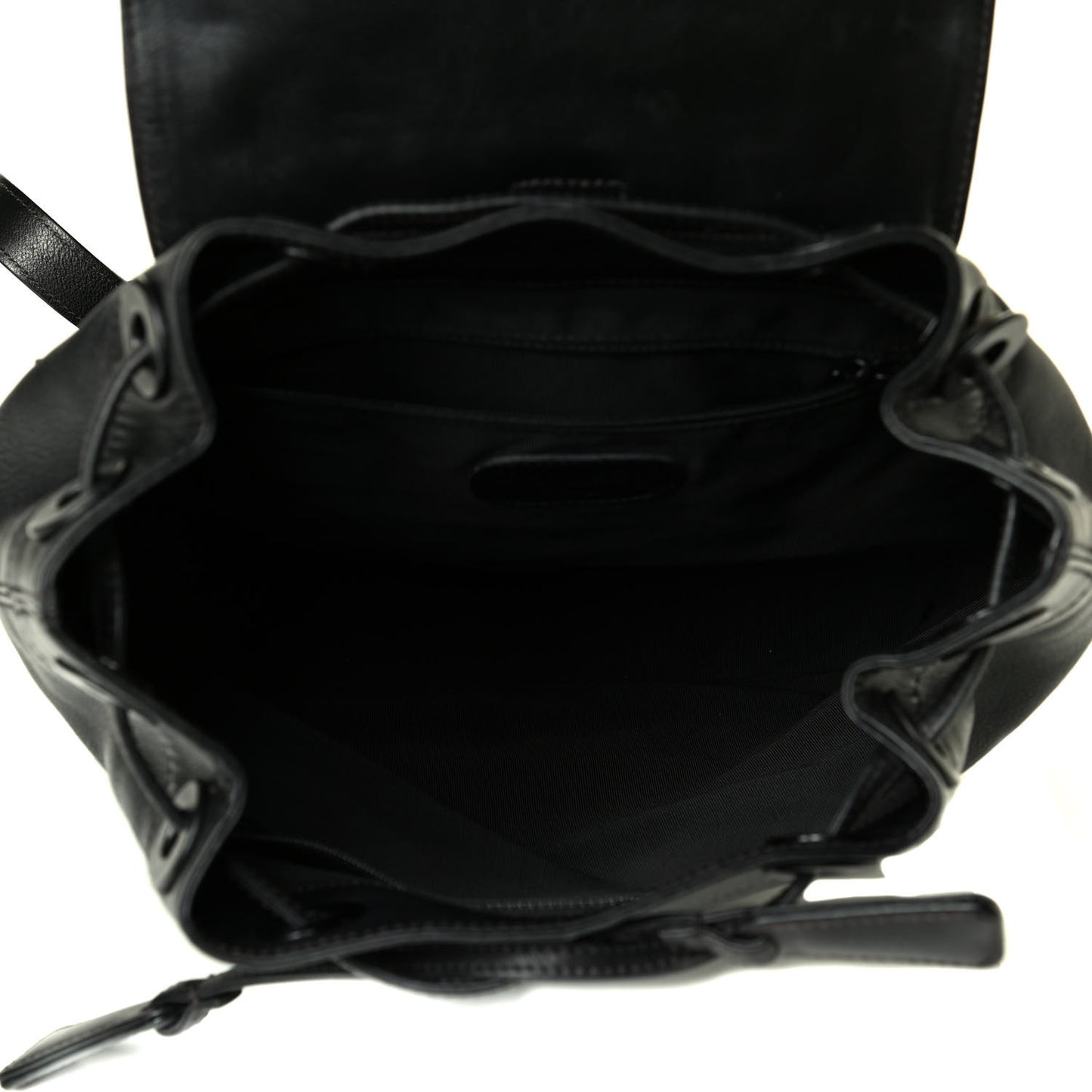 Lambskin CC Drawstring Backpack Black