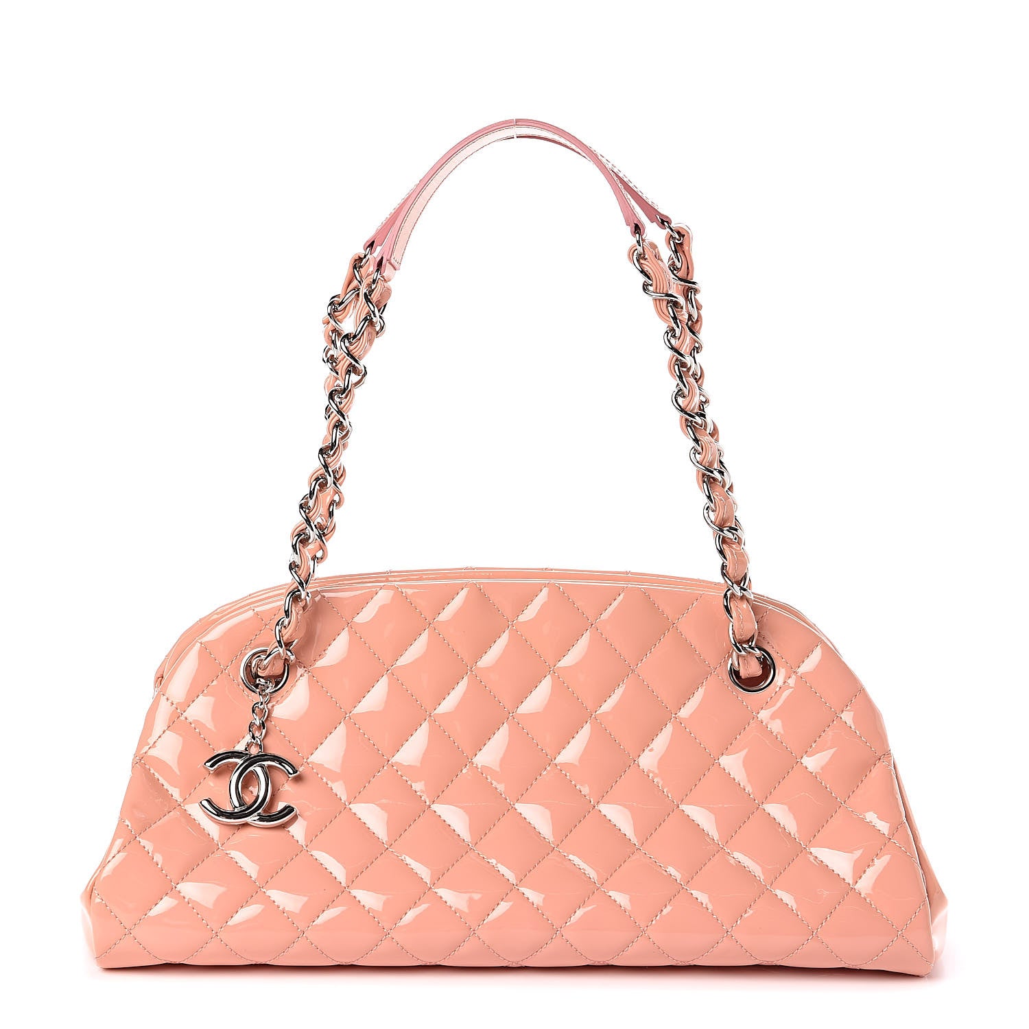 Chanel Patent Quilted Medium Just Mademoiselle Pink 1 of 10