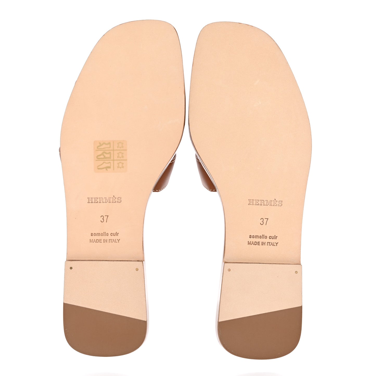 Box Calfskin Oran Sandals 37 Gold
