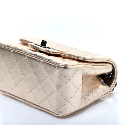 Chanel Metallic Lambskin Quilted Mini Square Flap Gold Black 7 of 11