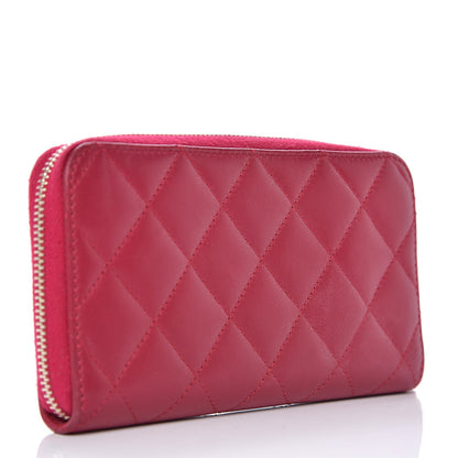 Chanel Lambskin Quilted Small Trendy CC Zip Around Wallet Dark Pink 3 of 10