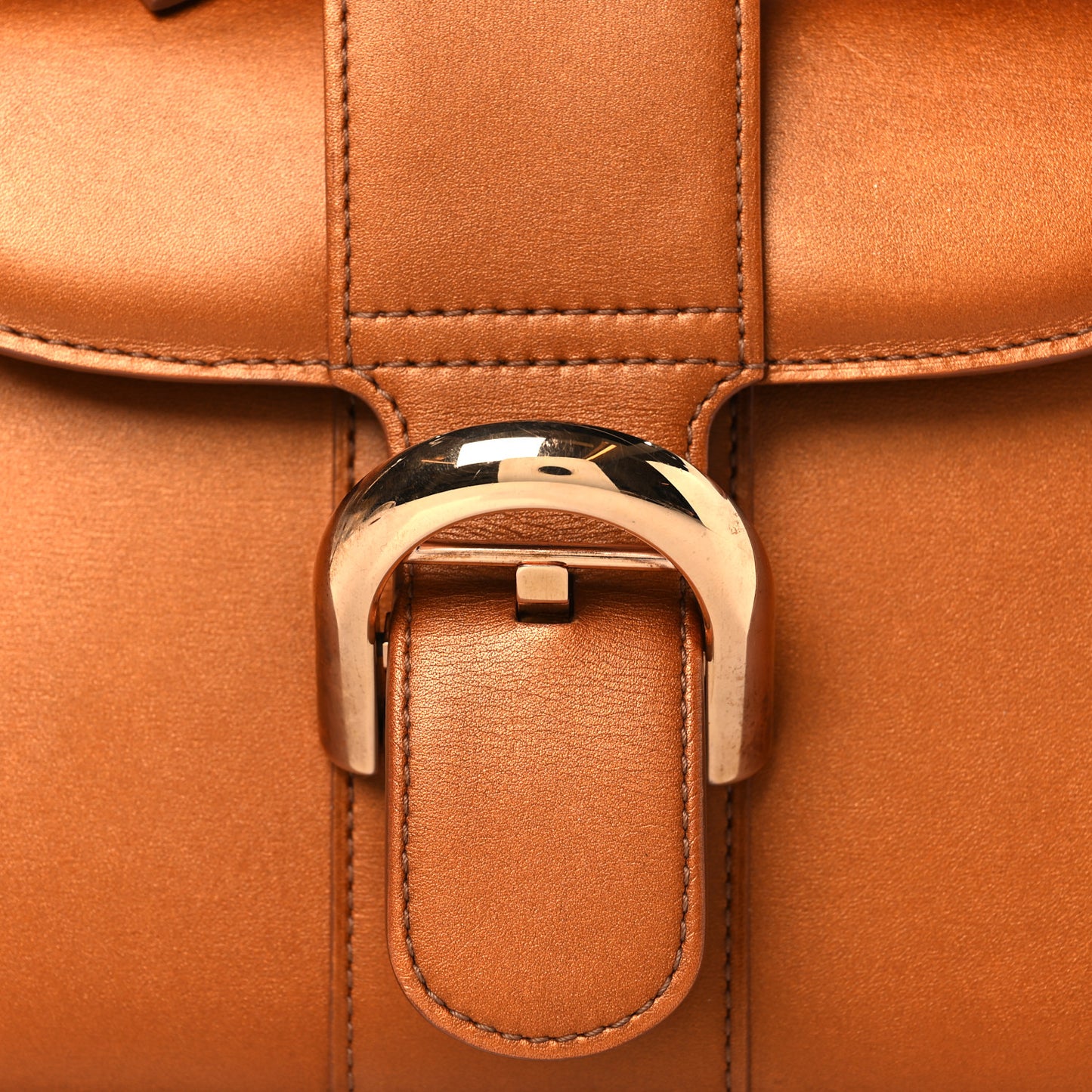 Box Calfskin Mini Brillant Satchel Bronze