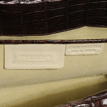 Nancy Gonzalez Crocodile Envelope Clutch Brown 6 of 6
