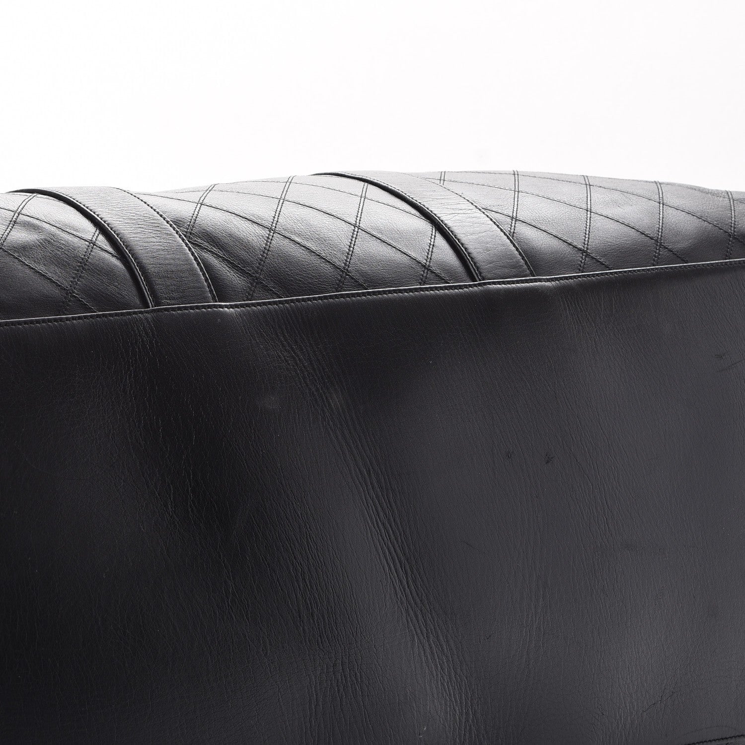 Chanel Calfskin Stitched Duffel Bag Black 13 of 16