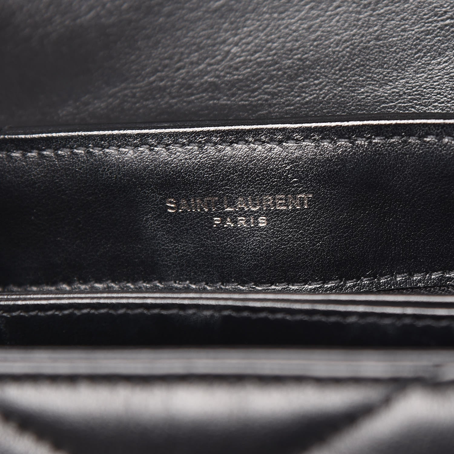 Saint Laurent Calfskin Y Quilted Monogram Toy Loulou Crossbody Bag Black 8 of 10