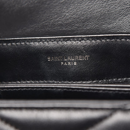 Saint Laurent Calfskin Y Quilted Monogram Toy Loulou Crossbody Bag Black 8 of 10