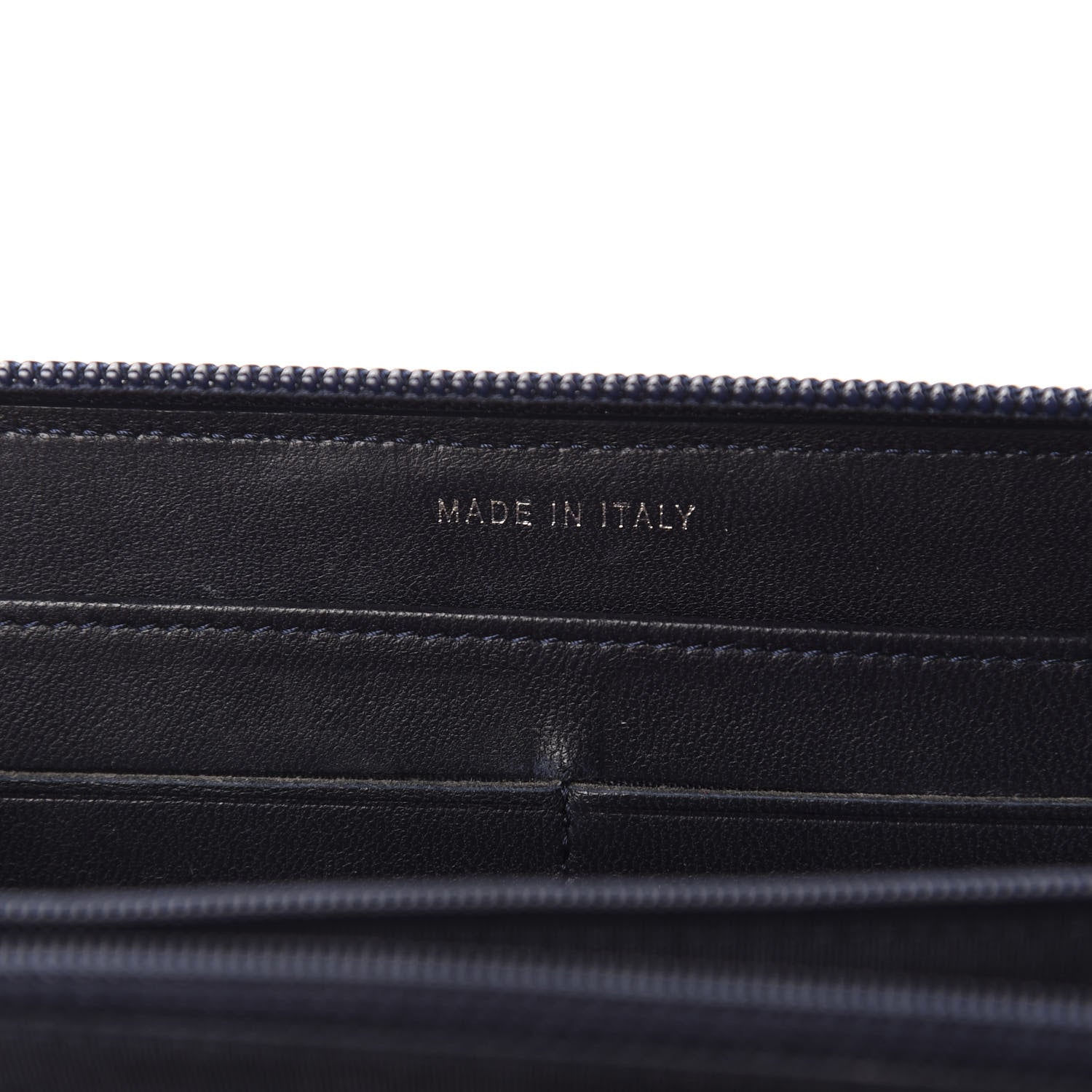 Chanel Lambskin Quilted Boy Zip Around Wallet Navy 7 of 9