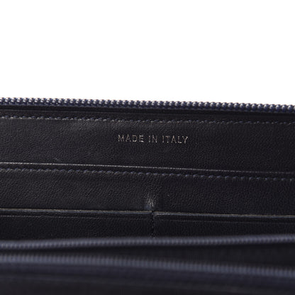 Chanel Lambskin Quilted Boy Zip Around Wallet Navy 7 of 9