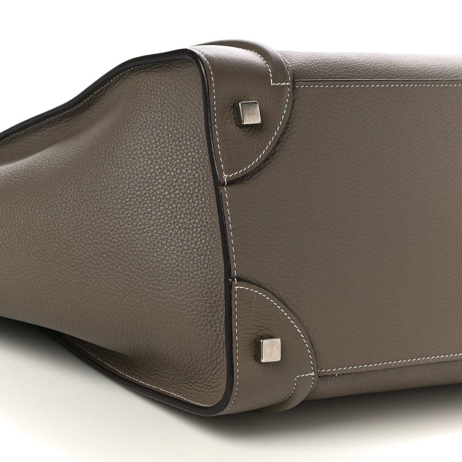 Celine Drummed Calfskin Mini Luggage Souris 8 of 9