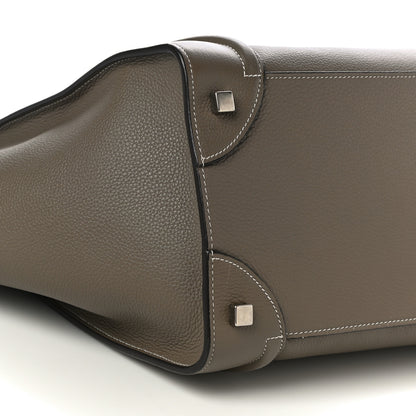 Celine Drummed Calfskin Mini Luggage Souris 8 of 9