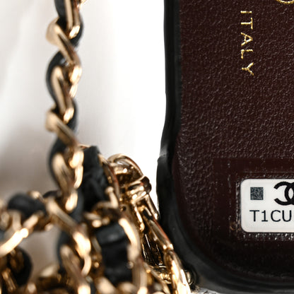 Chanel Caviar Quilted Pearl Crush iPhone 16 Pro Case With Chain Black 6 of 8