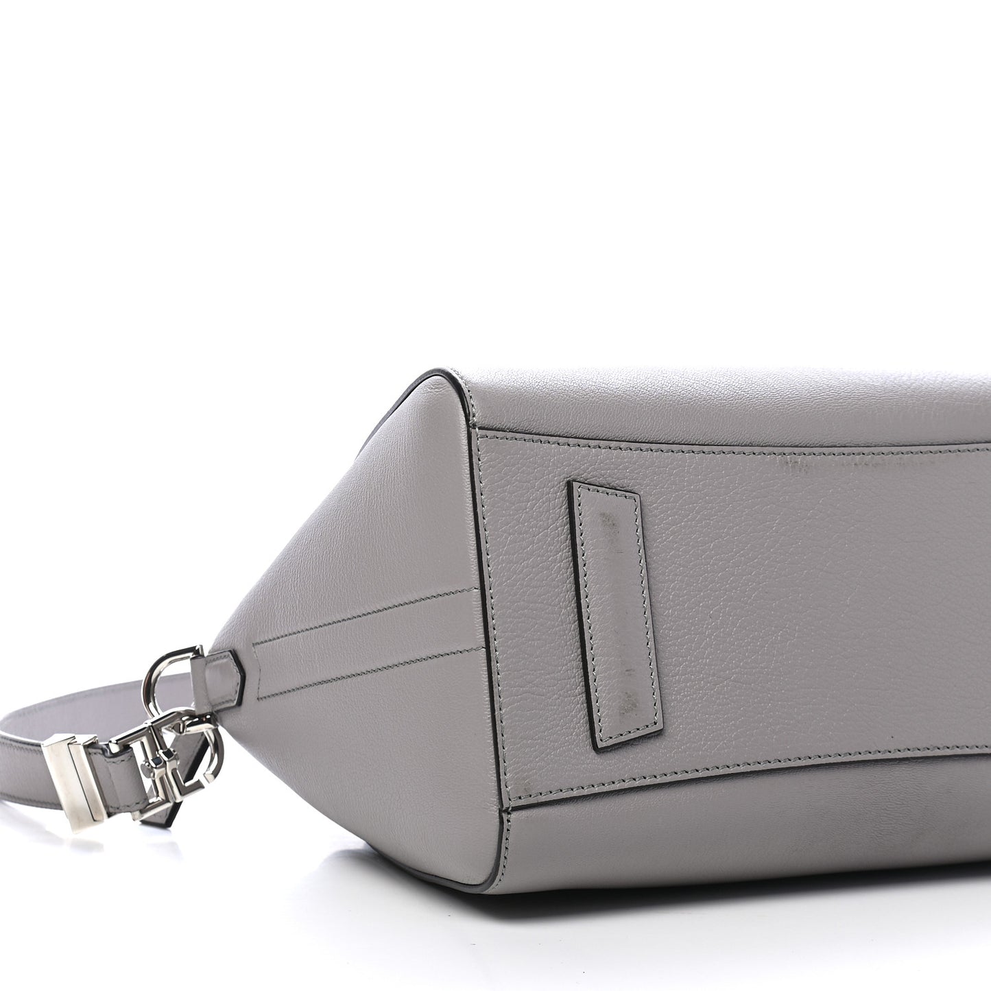 Sugar Goatskin Small Antigona Pearl Grey