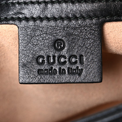 Gucci Calfskin Matelasse Small GG Marmont Shoulder Bag Black 6 of 10