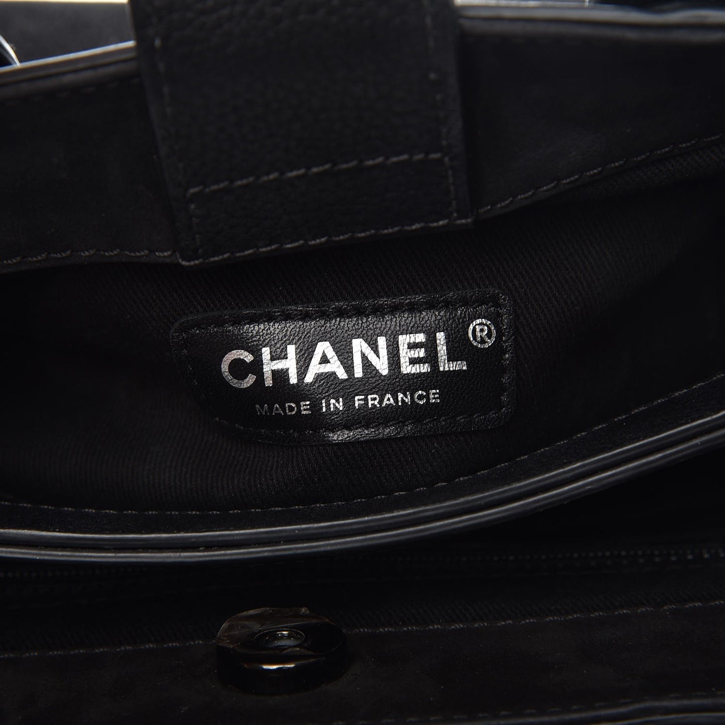 Nubuck Grained Calfskin Mini Neo Executive Shopper Tote Black