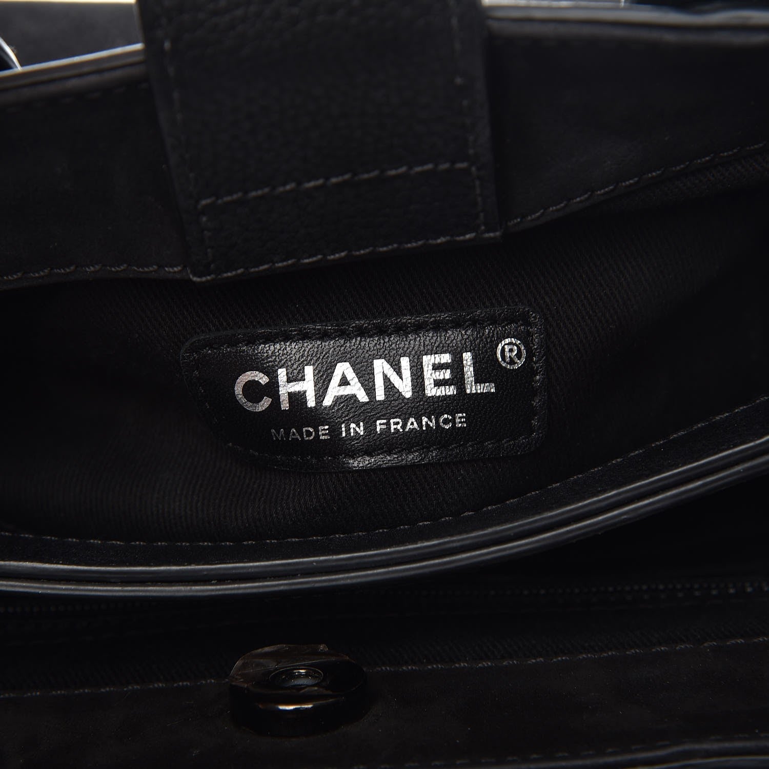Chanel Nubuck Grained Calfskin Mini Neo Executive Shopper Tote Black 6 of 9