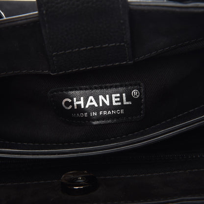 Chanel Nubuck Grained Calfskin Mini Neo Executive Shopper Tote Black 6 of 9