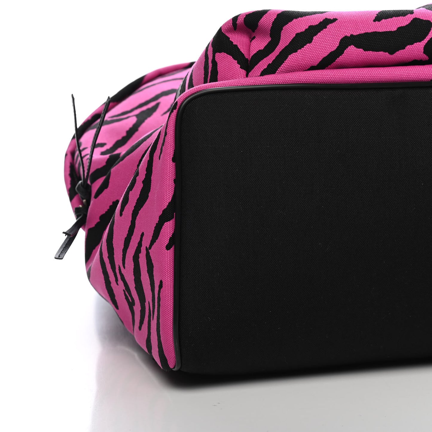 Canvas Zebra Print City Backpack Pink Black