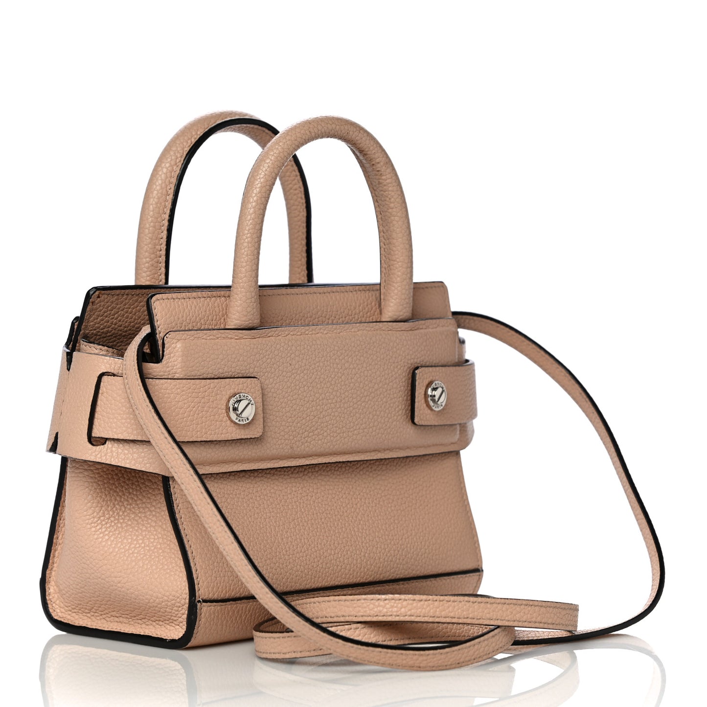 Grained Calfskin Nano Horizon Satchel Nude Pink